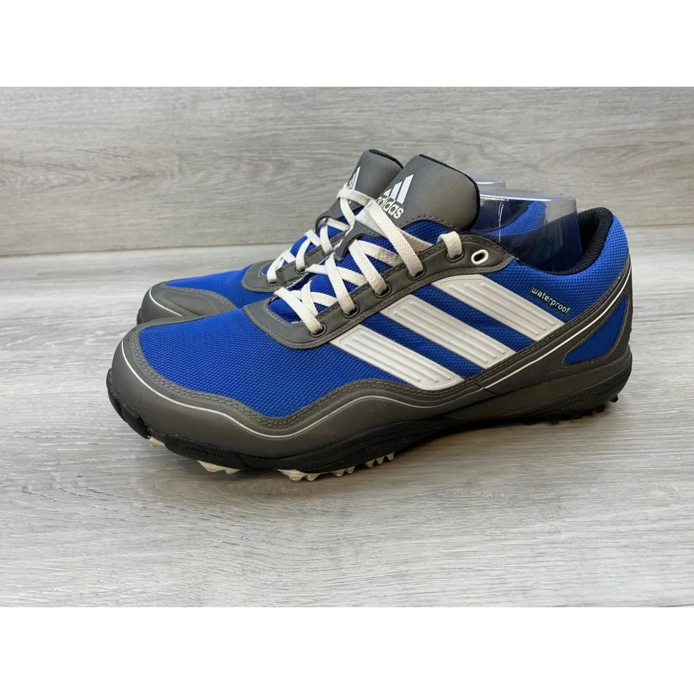 Adidas Tech Response 4.0 Golf Shoes Blue Grey Waterproof Men's 9 Athletic